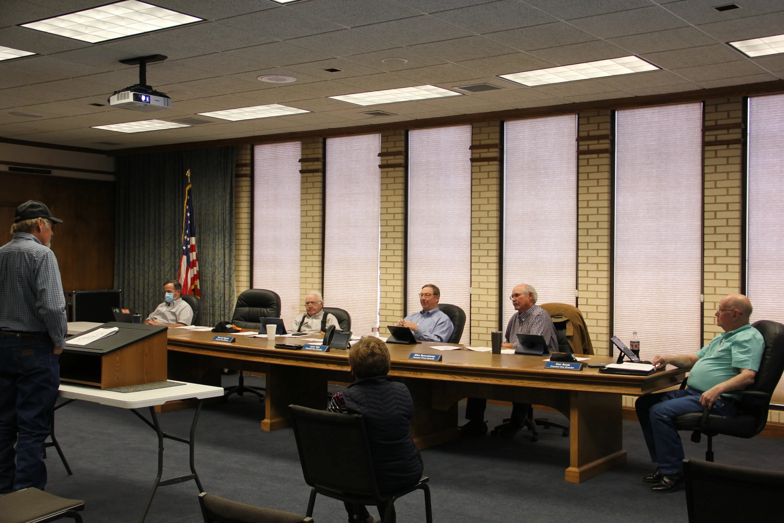 The HPWD Board hears public comment during their November 24 special meeting.