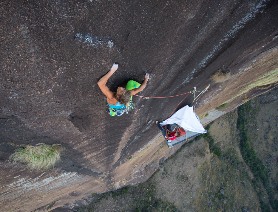 Climbing out of our home on the wall. Photo: Andrew Burr