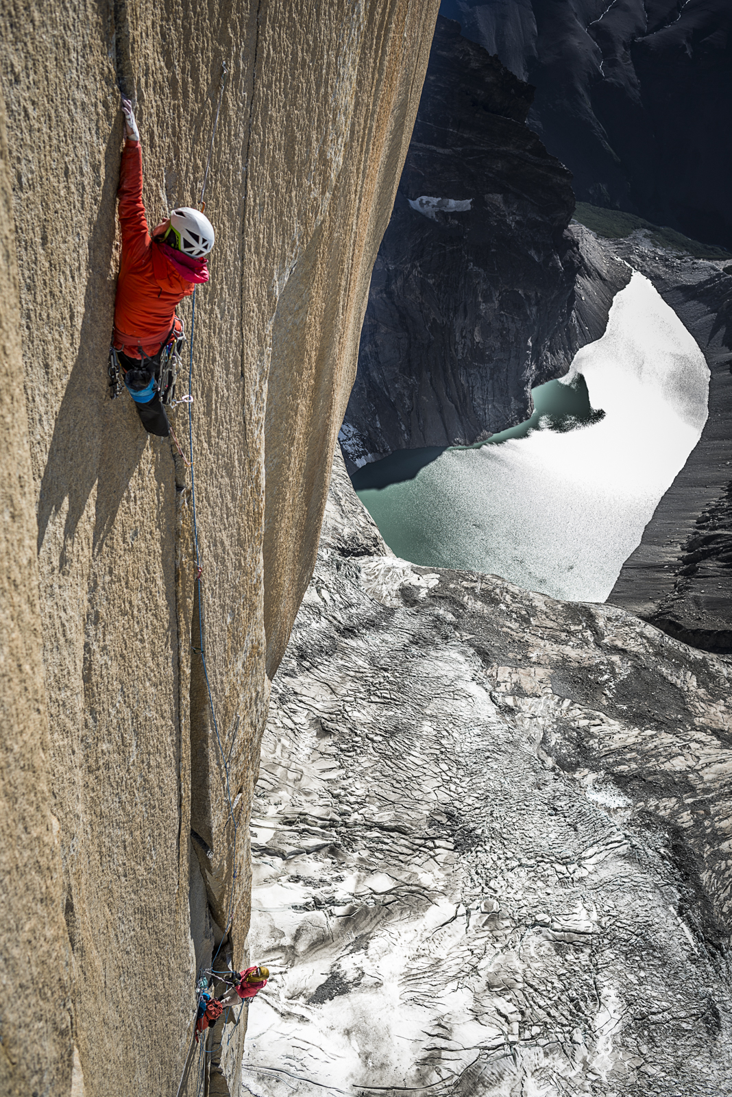 Ines on pitch 23, 7c, Riders on the Storm. Photo: Thomas Senf
