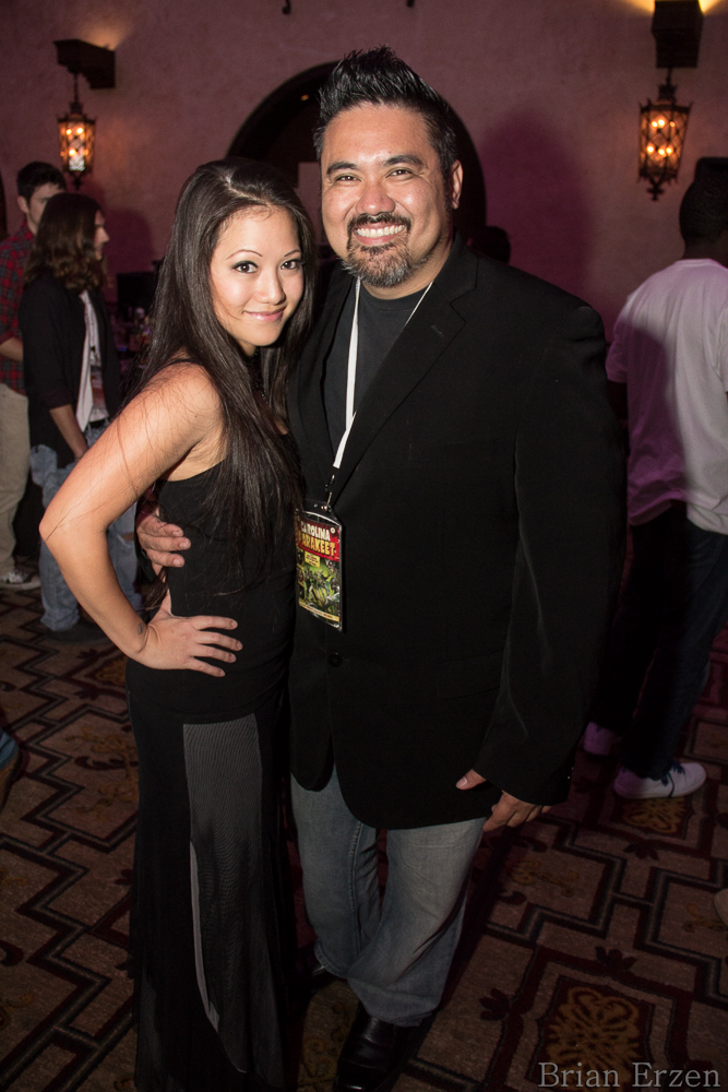 Cat To and writer/director AJ Briones at the HollyShorts 2014 Awards night
