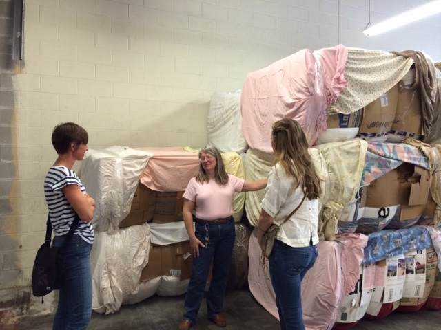 KARM uses sheets to wrap bales so that the items inside don't get too damaged to use