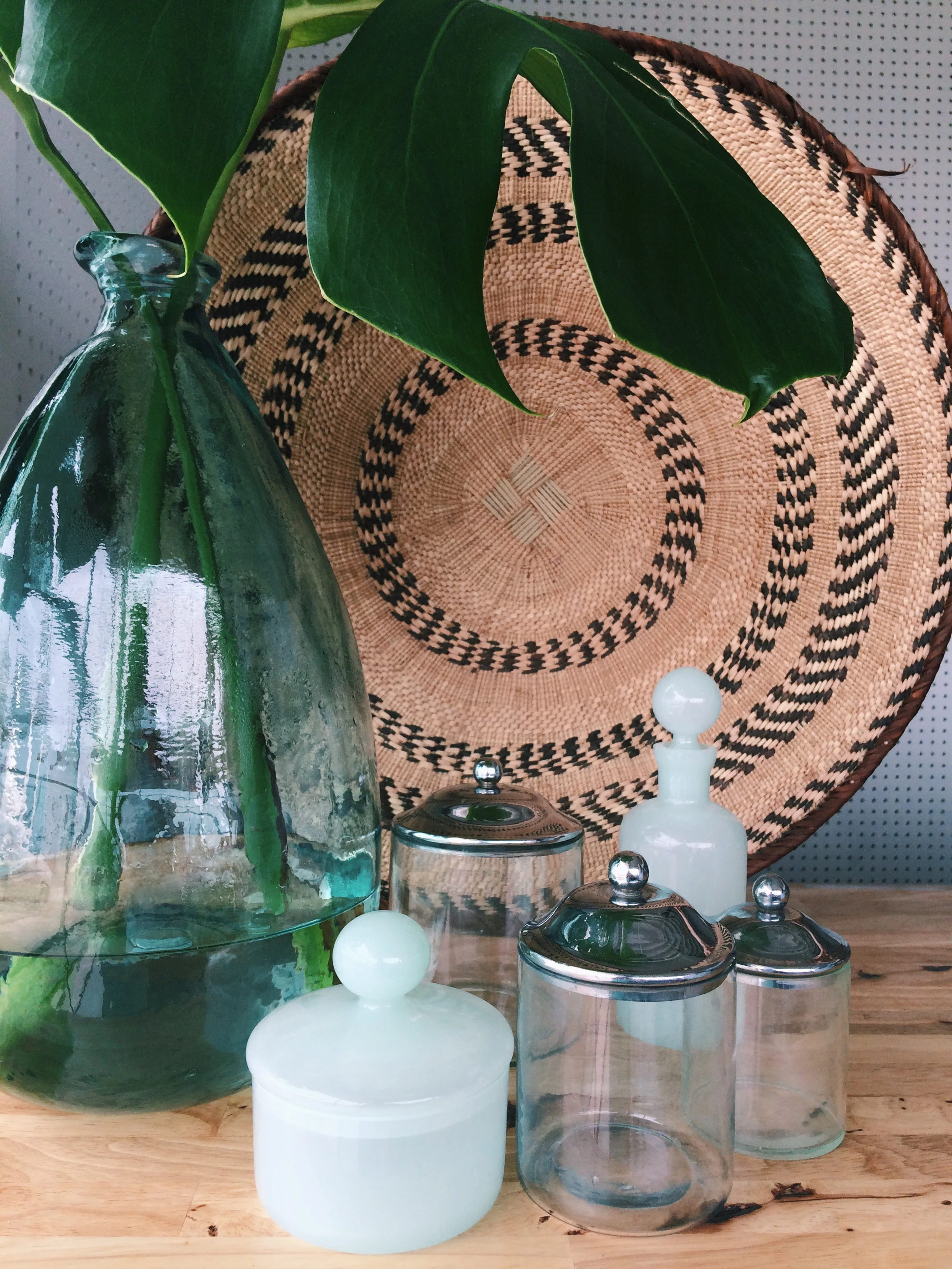 Apothecary sets and basket