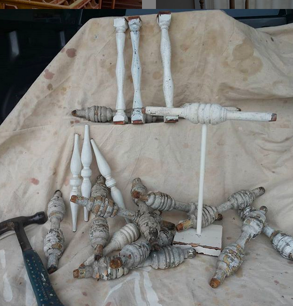 spindles repurposed as jewelry stands