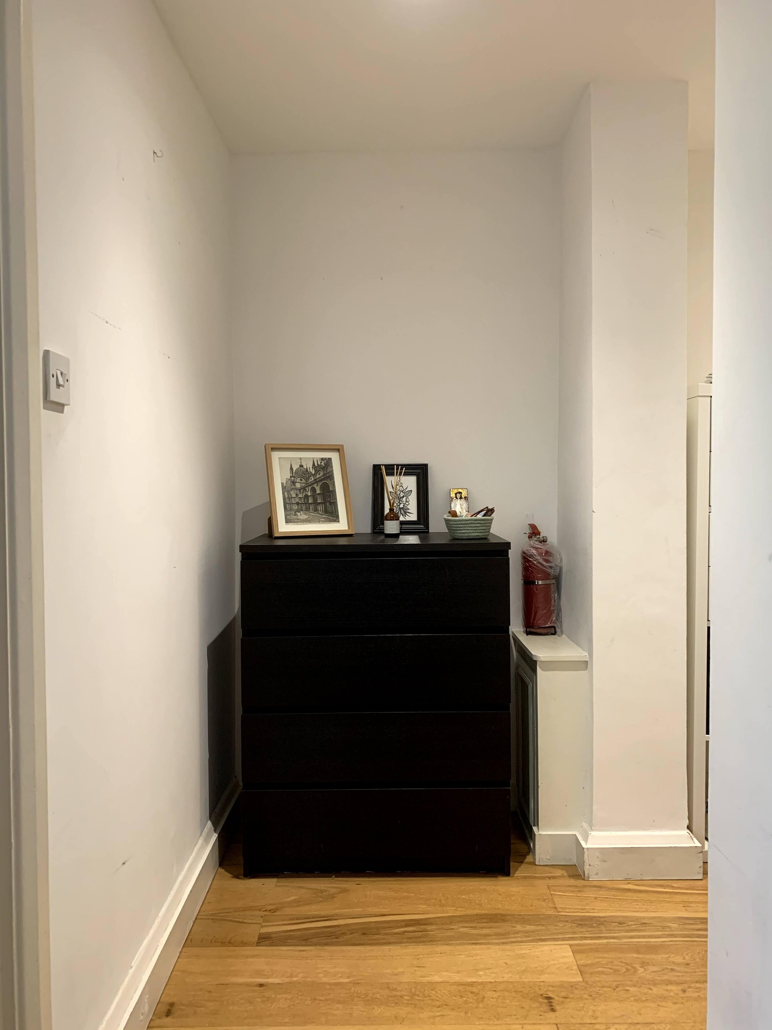 hallway storage &amp; decor