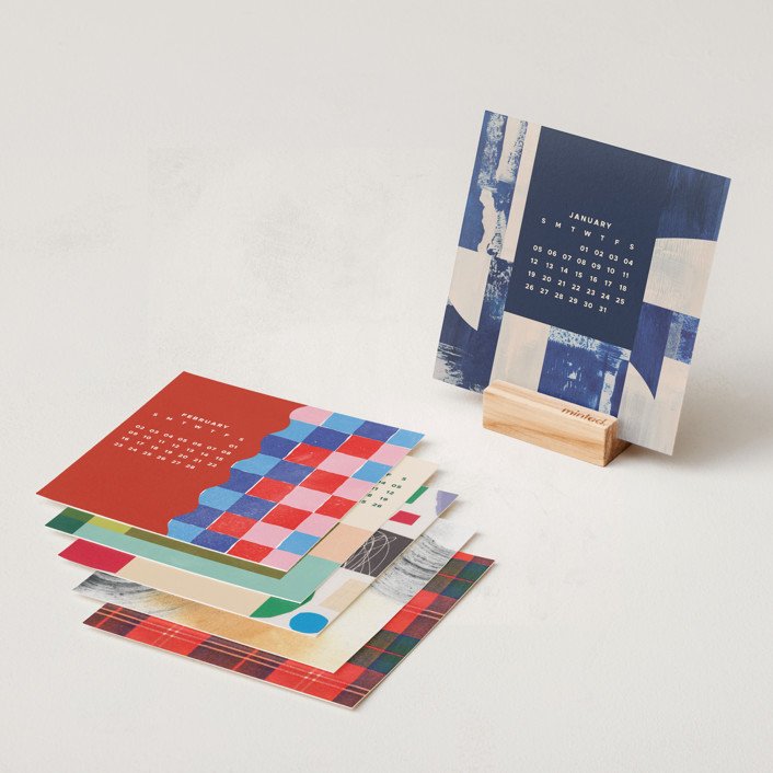 2025 Minted Pattern Play Desk Calendar