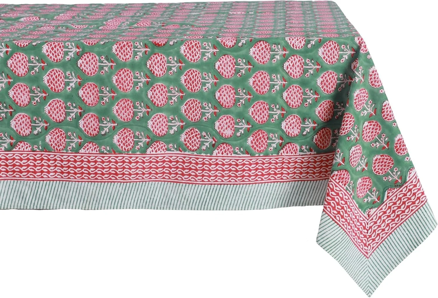 Hand Block Print Washable Table Cover