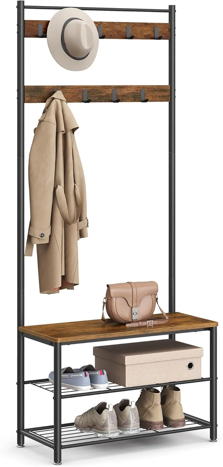 Coat Rack with Bench
