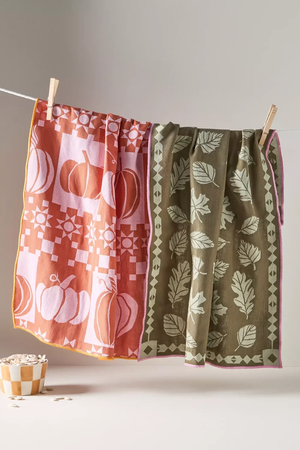 Pumpkin Jaquard Dish Towels @ Anthropologie