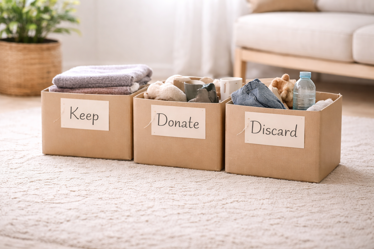 How to Start Decluttering When You Don't Know Where to Begin: The 4 Box Method