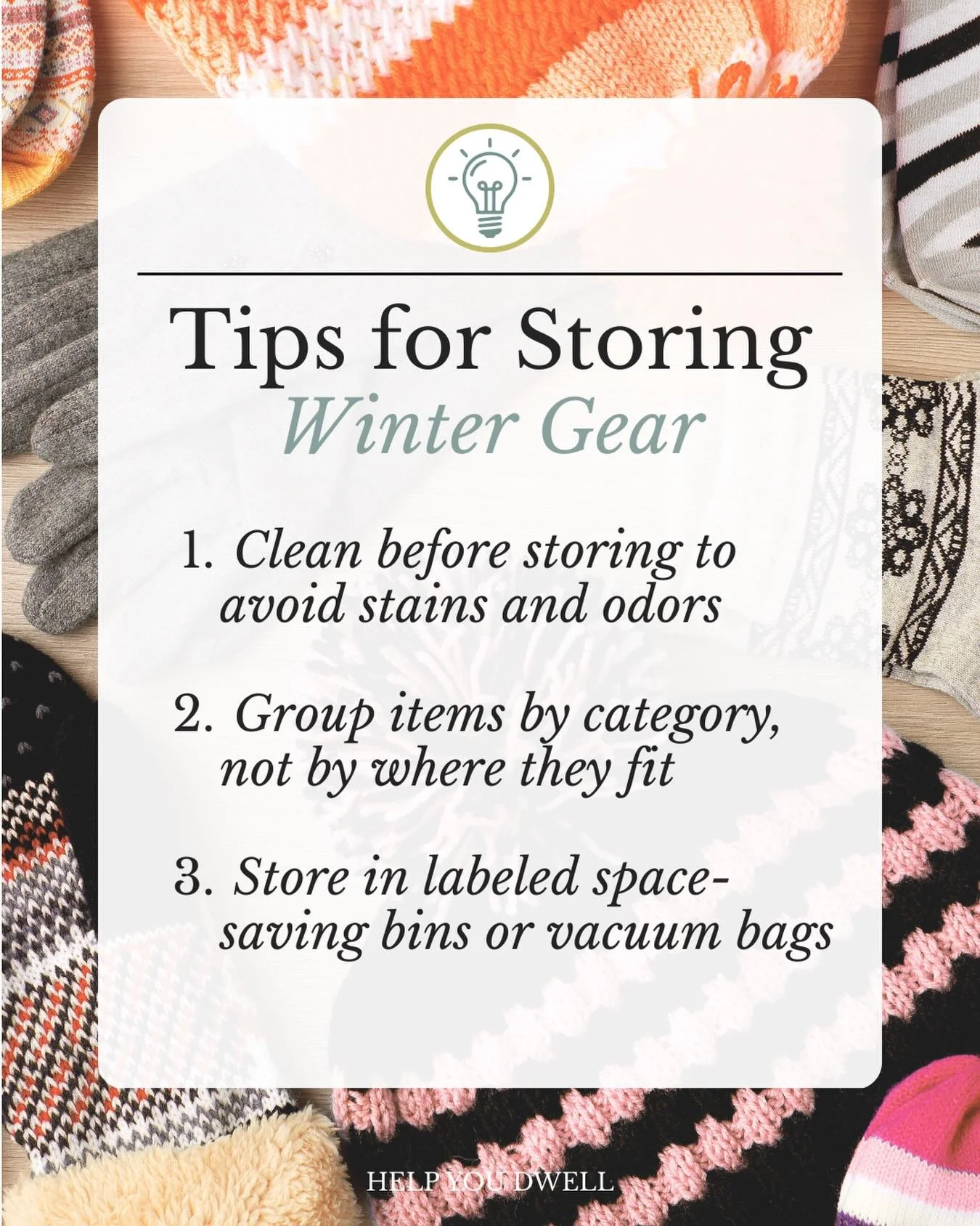 With warmer days starting to sneak into Knoxville, it&rsquo;s time to start thinking about storing those heavy coats and winter gear.🌻🌷 
#helpyoudwell #springiscoming #winterstorage