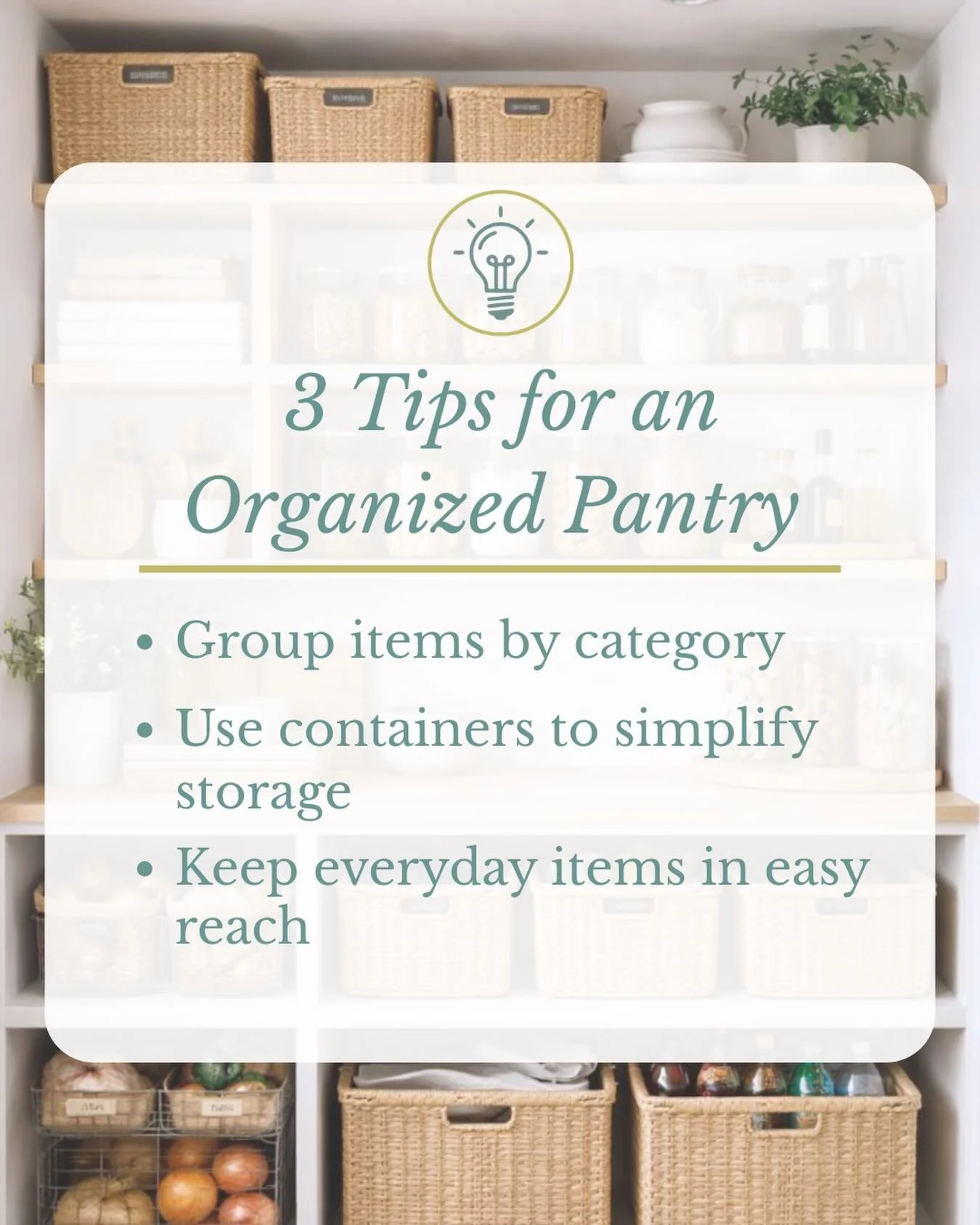 A pantry works best when it&rsquo;s both clean and functional.

Small changes can make everyday routines feel a lot smoother.
#helpyoudwell #pantryorganization #professionalorganizer