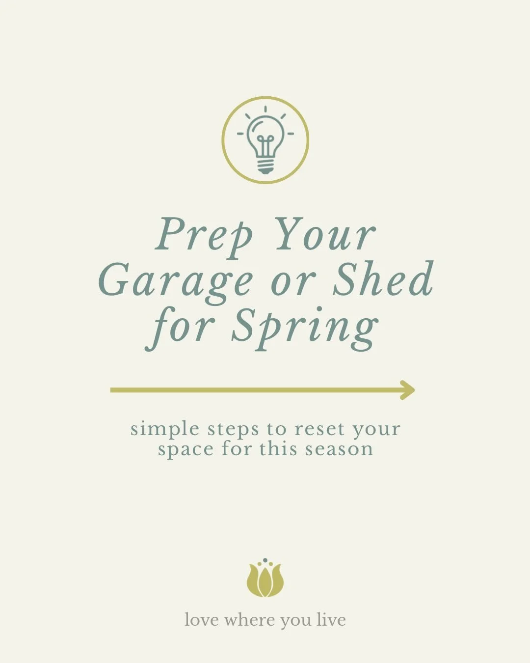 Spring is here - which means it&rsquo;s time to open up the garage or shed and start fresh.
A little reset now makes the whole season feel easier (and a lot more enjoyable).

Save this for your spring prep day, or share it with someone who&rsquo;s re