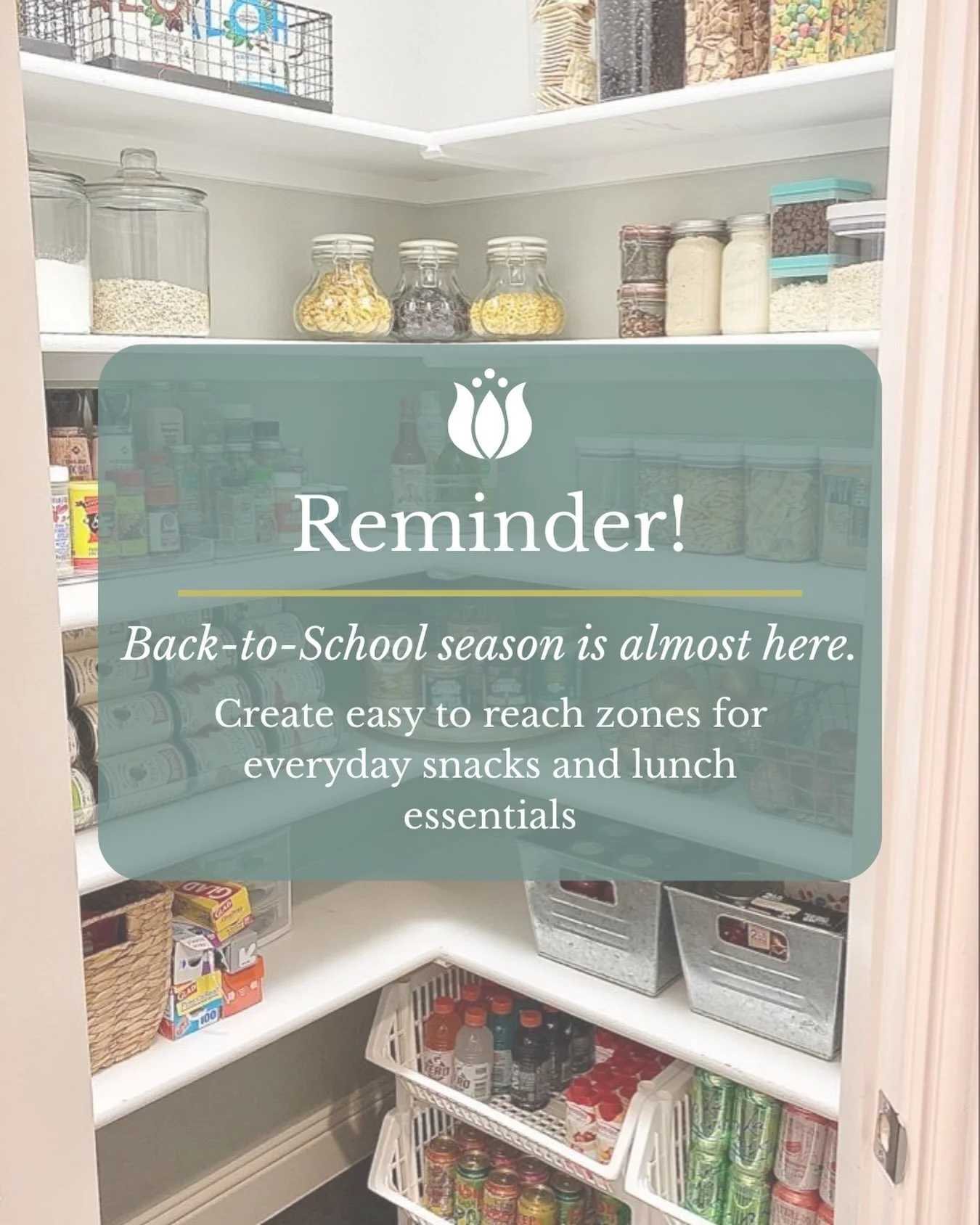 Back-to-school prep doesn&rsquo;t have to mean a complete overhaul. 🎒

Take a few minutes to reset your pantry and create easy-to-reach zones for everyday snacks, lunch essentials, and kid-friendly favorites. When everyone knows where to find what t