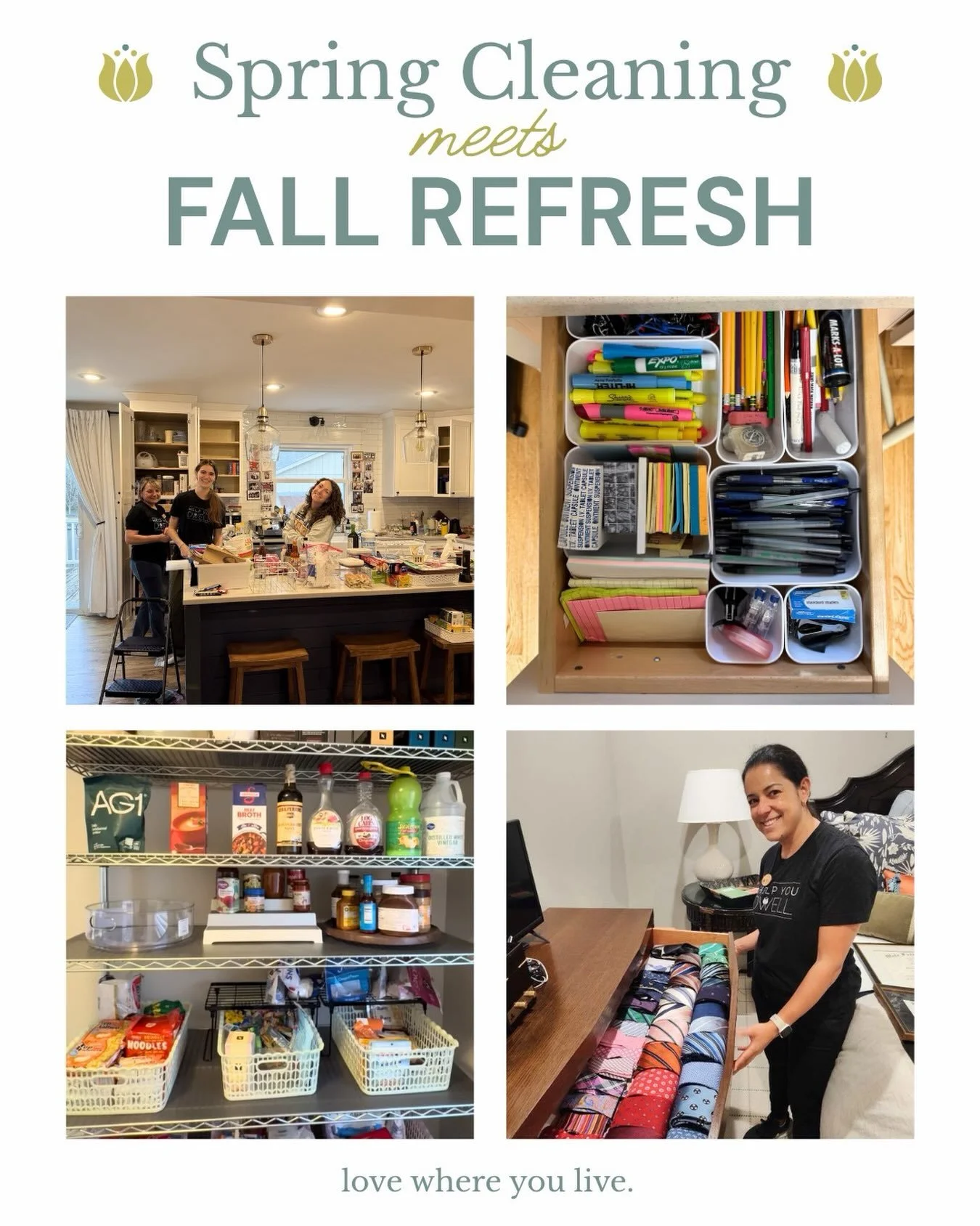 Spring cleaning gets all the attention, but fall is a pretty good time for a reset too!

As routines pick back up and we start spending more time at home, take a look around. What&rsquo;s working? What&rsquo;s piling up? What could use a little atten