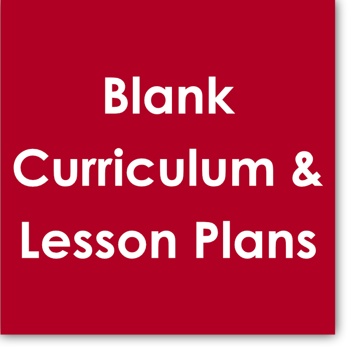 This Blank Curriculum &amp; Lesson Plans is a cleaned-up version of the Example Curriculum &amp; Lesson Plans. It allows you to use the main components of the example, however, introduce your own versions of assignments.