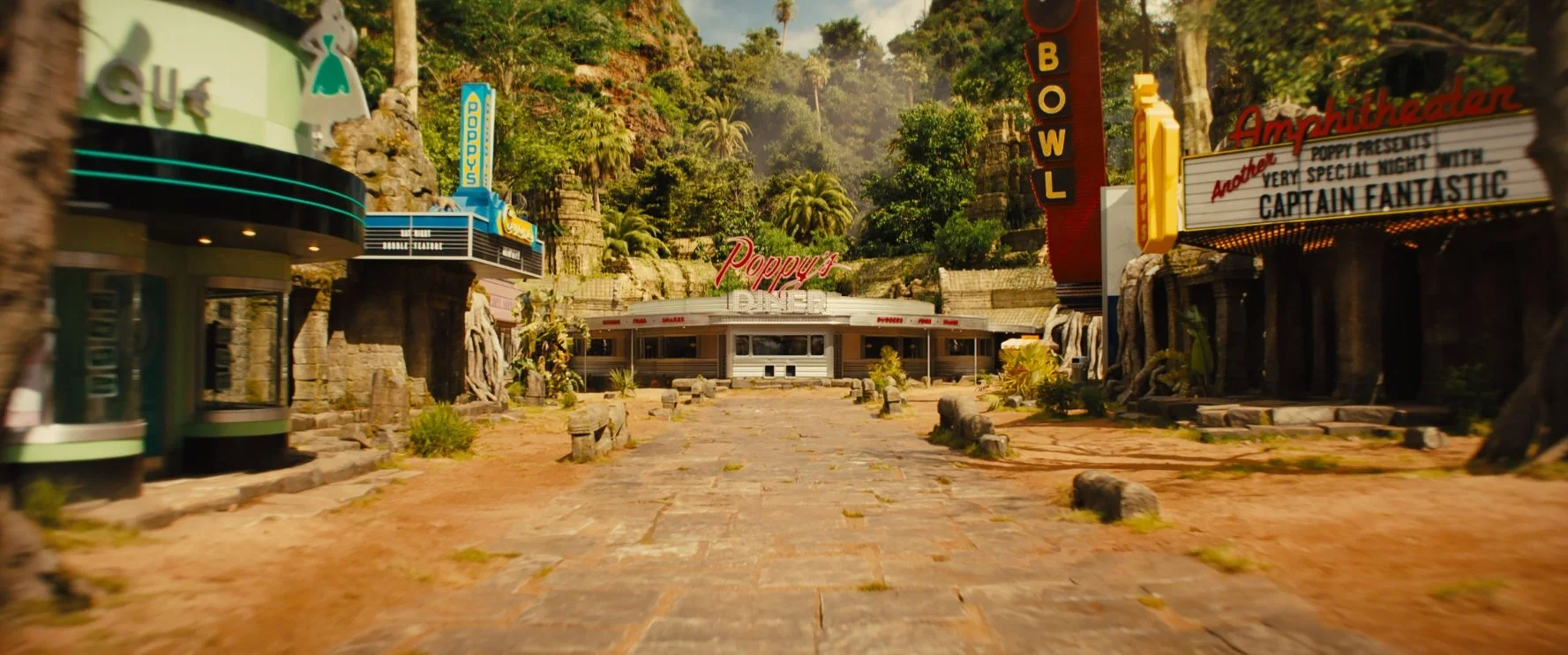 Kingsman: The Golden Circle. Poppyland. Courtesy of MARV. Production Design Darren Gilford. Set Decoration Rosemary Brandenburg. 