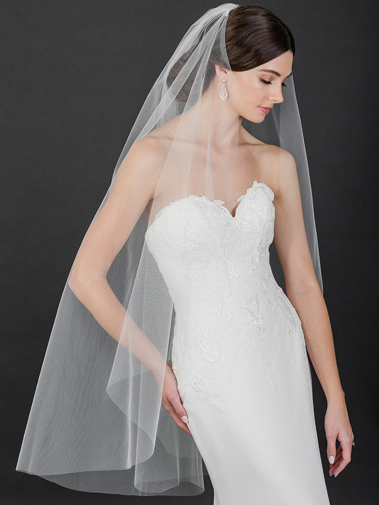 Bel Aire Bridal Veils V7606C - Beaded Floral Lace - 108