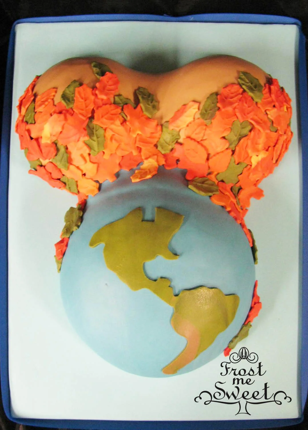 Mother Earth Natural Birth Mama Belly Baby Shower Cake