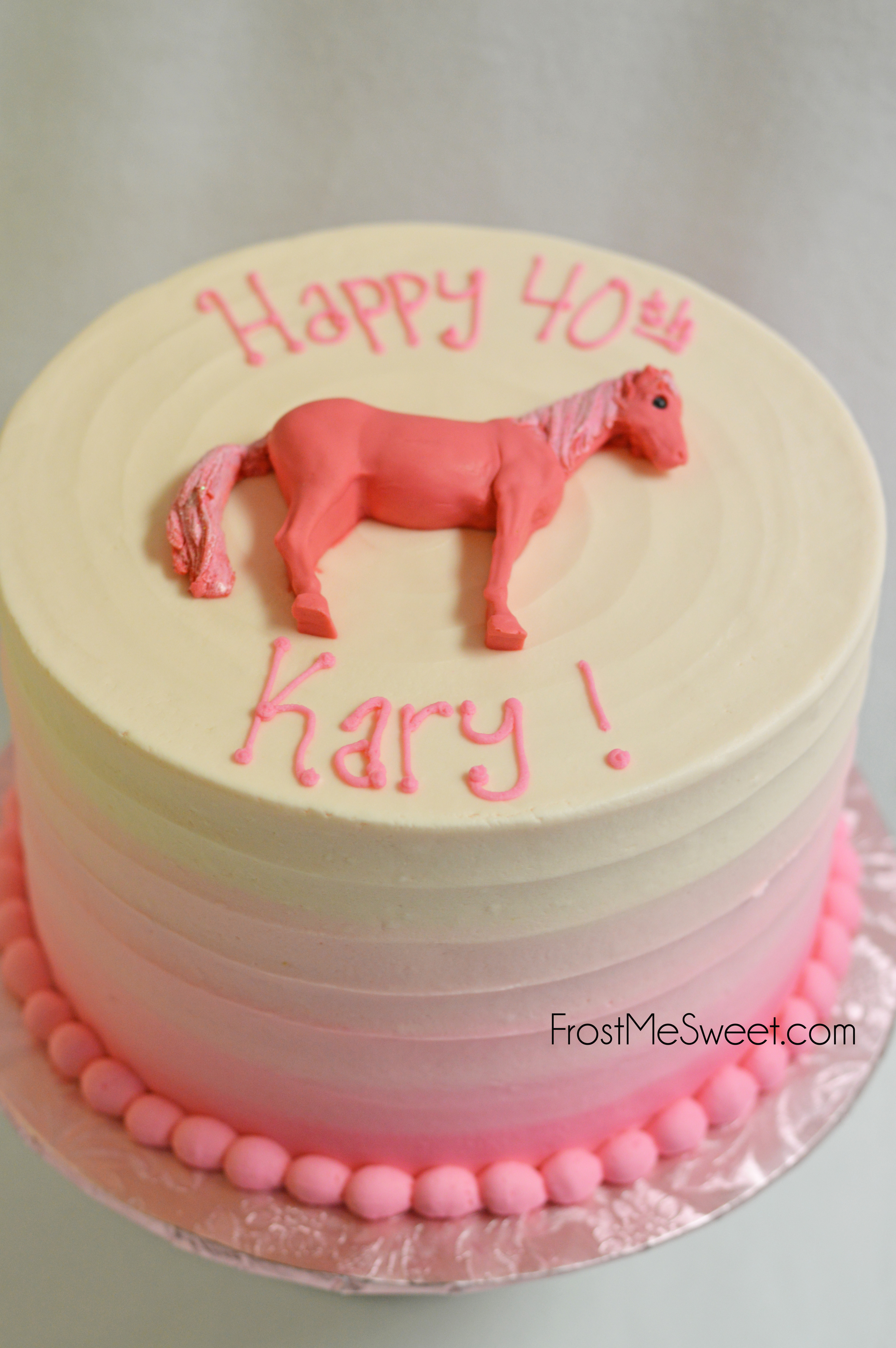 Pink horse cake