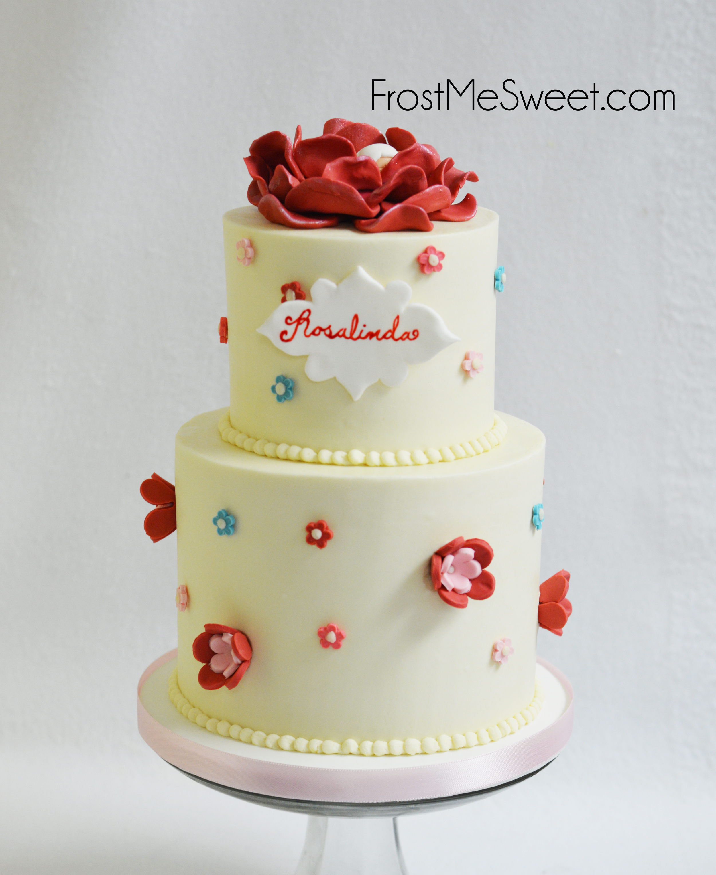 Flower garden baby shower cake