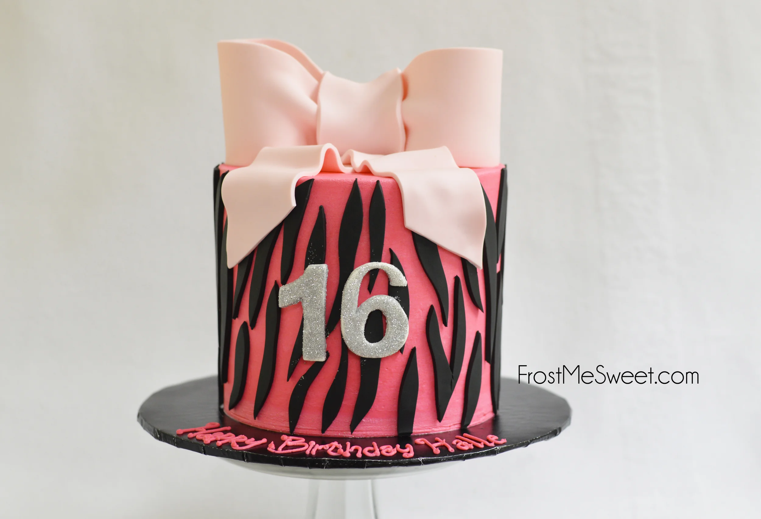 Zebra sweet 16 cake