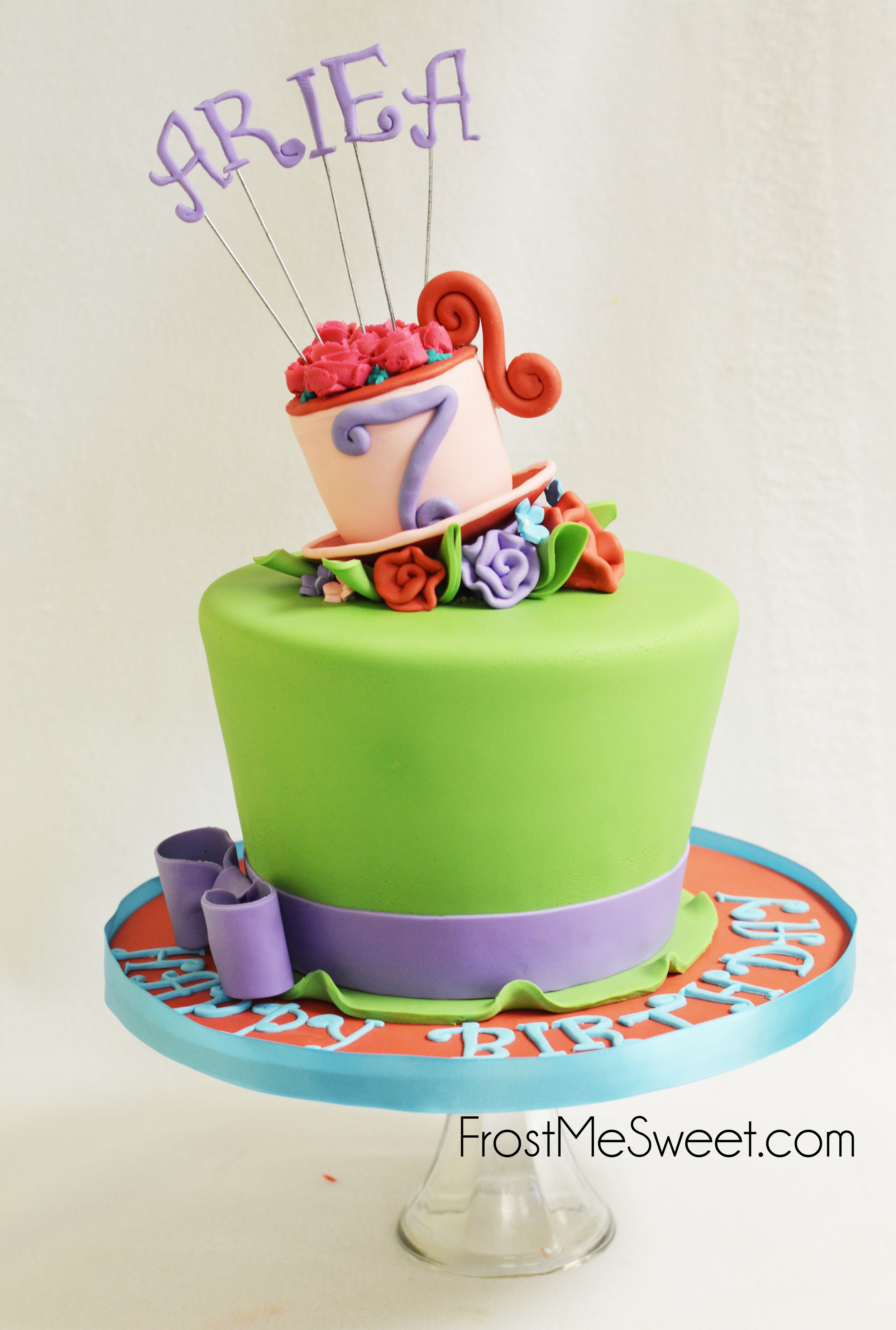 Mad hatter tea party cake