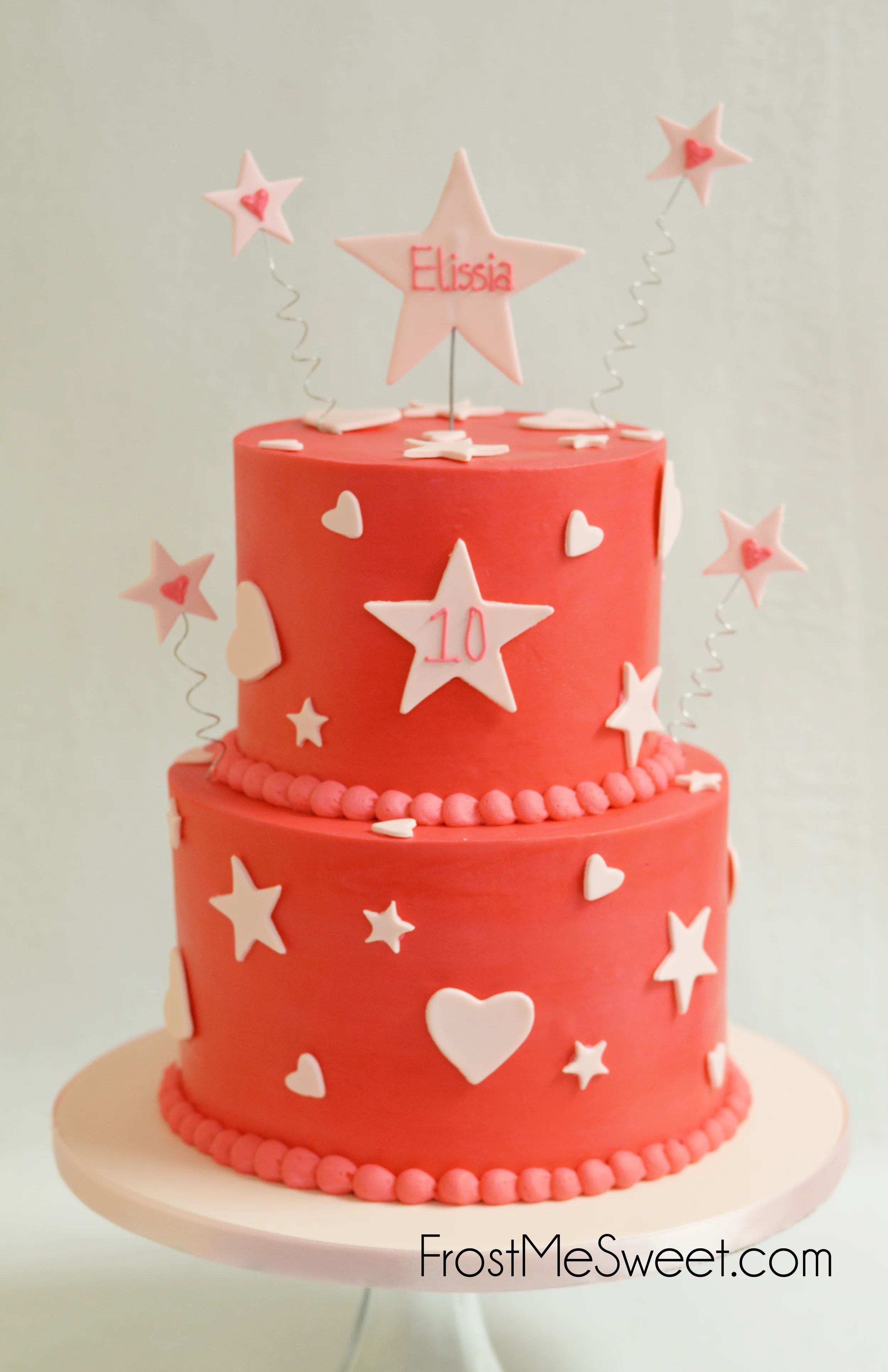 Pink stars cake