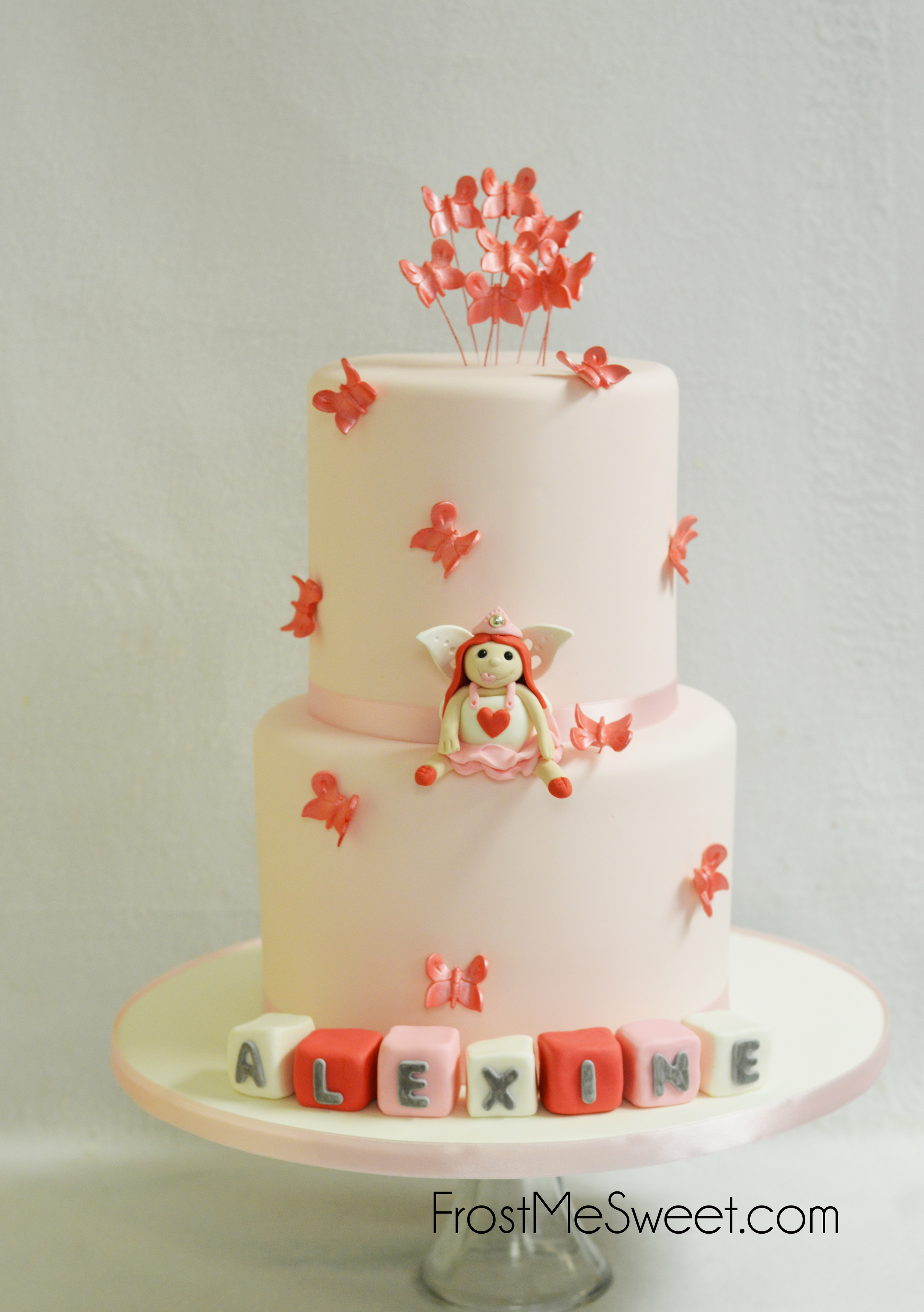 Pink fairy cake