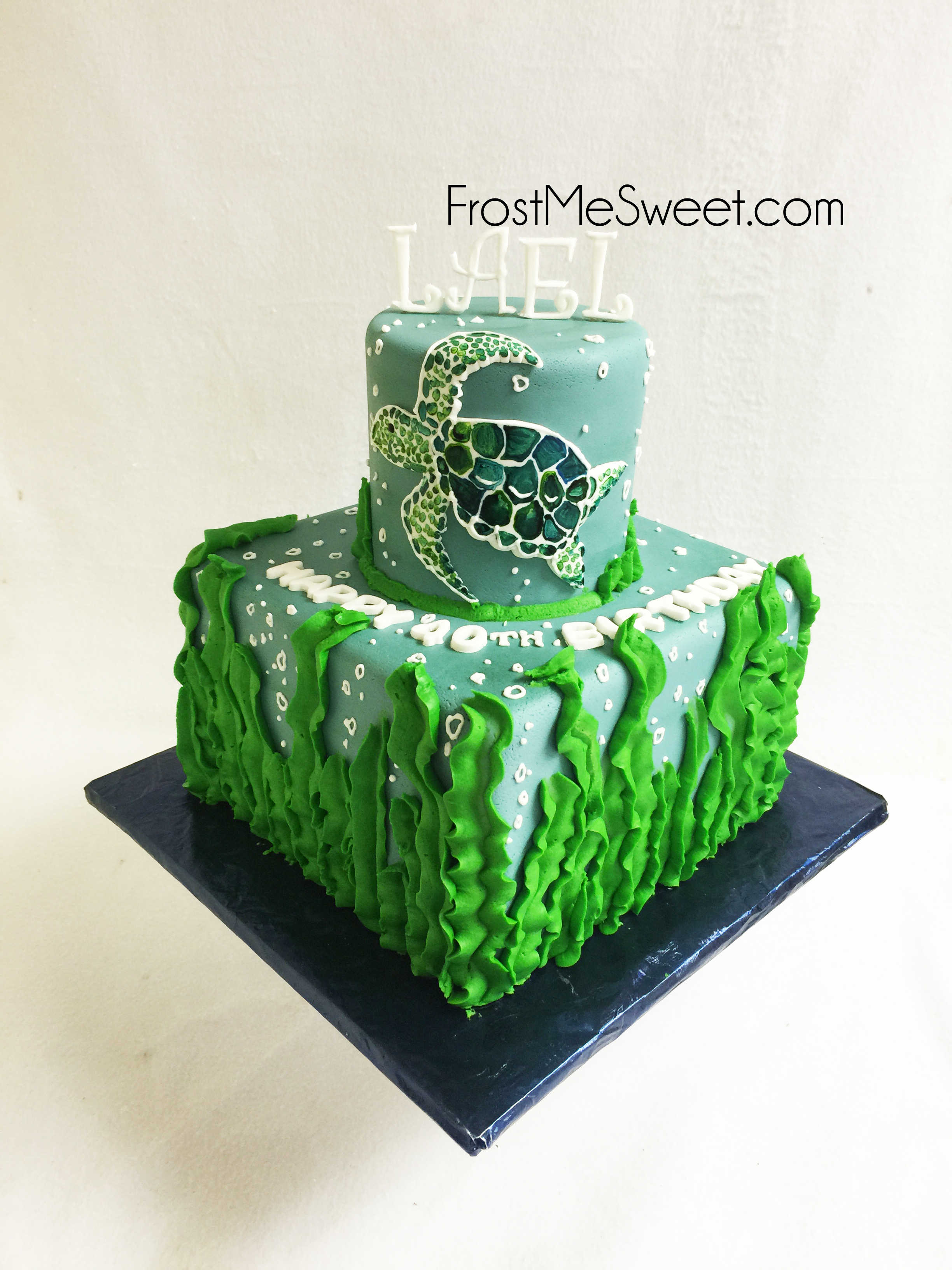 Sea turtle Hawaii cake