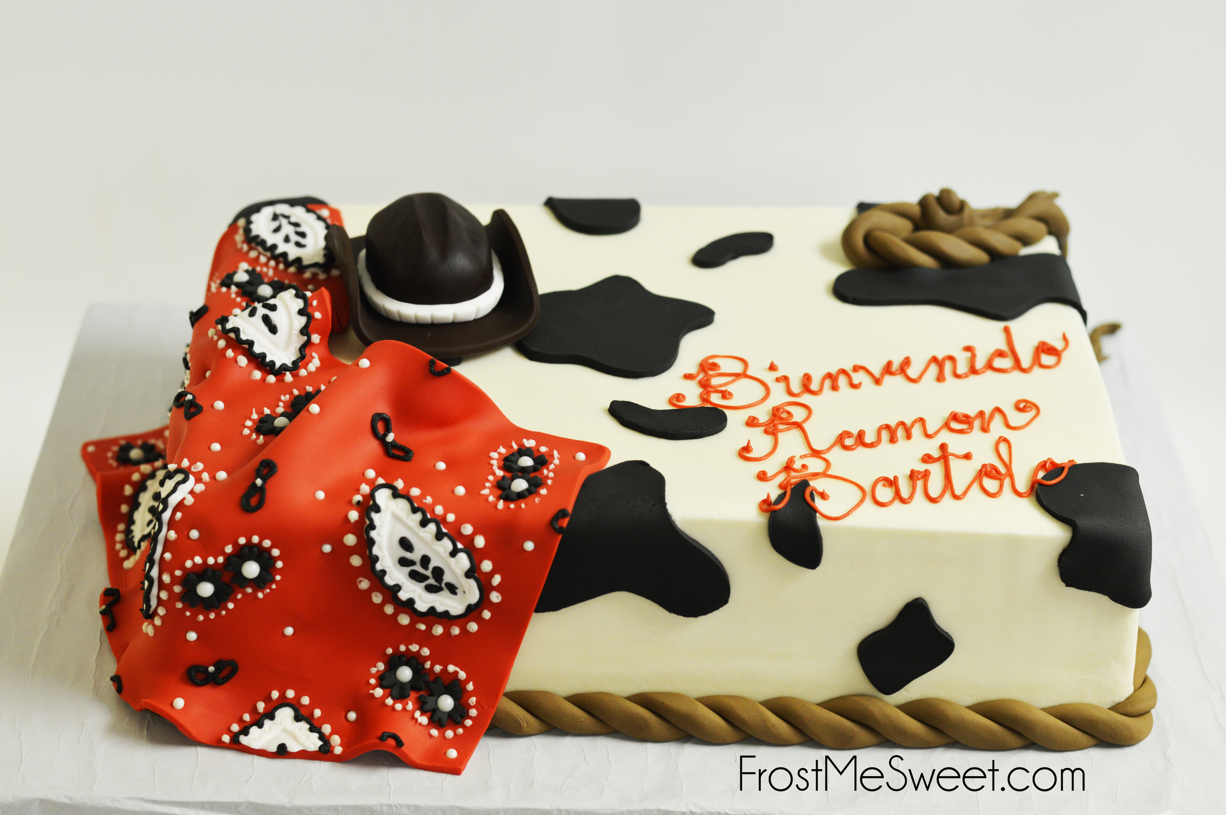 Country Rodeo Cowboy Baby Shower Cake
