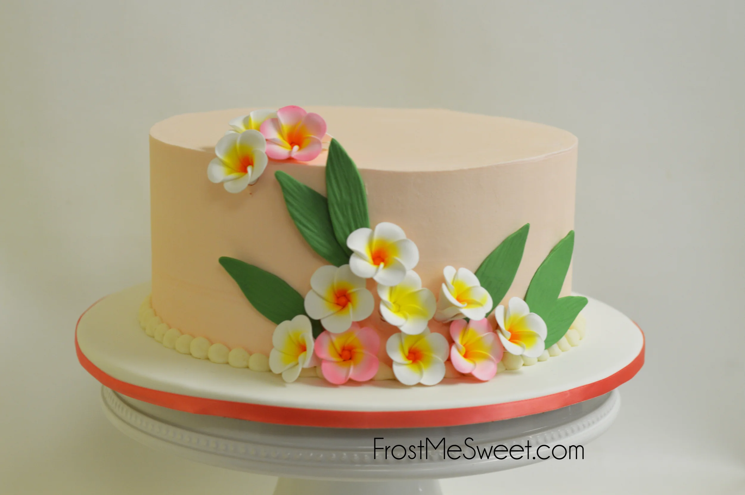 plumeria frangipani cake