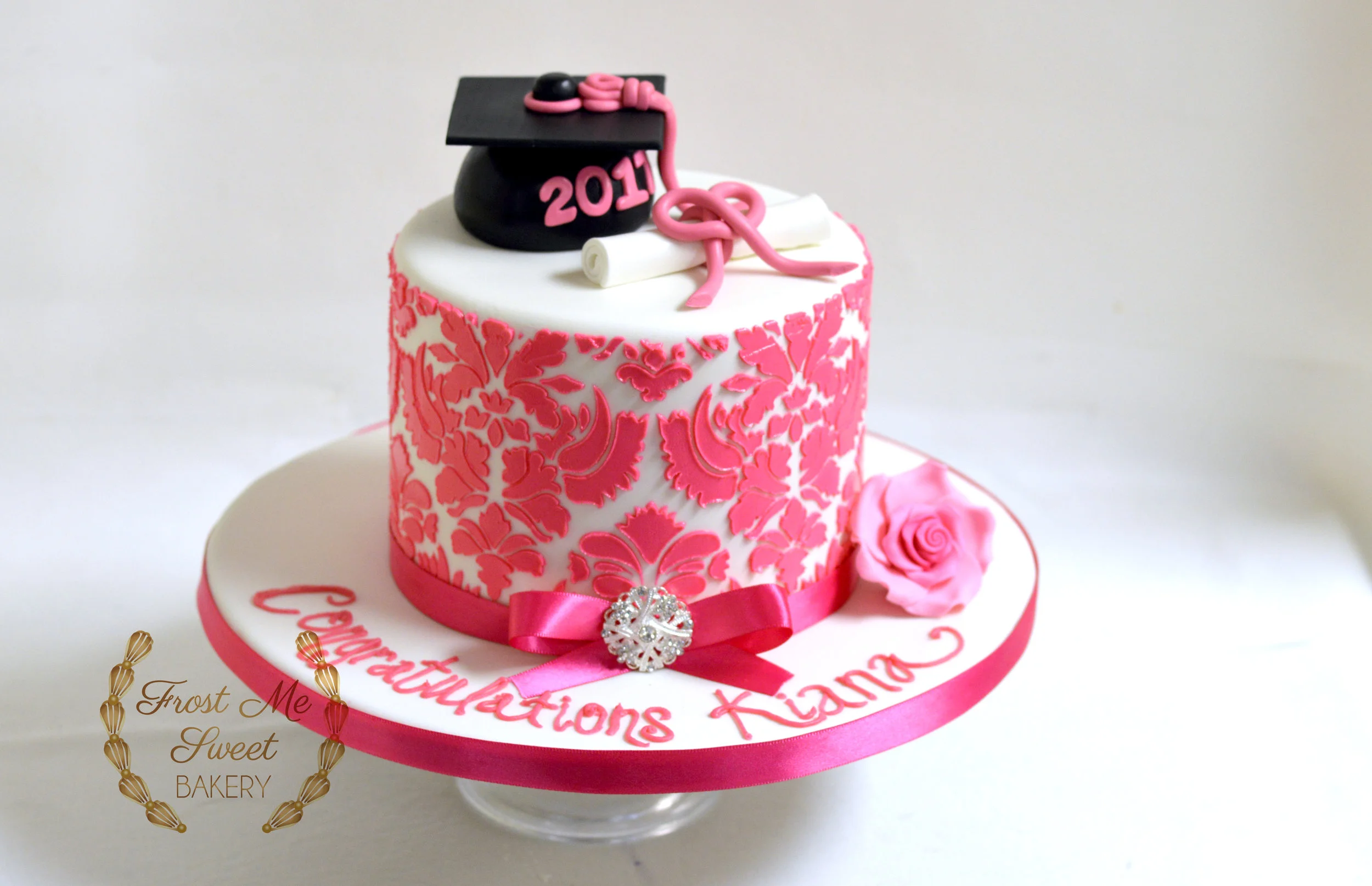 pink damask graduation cake.jpg