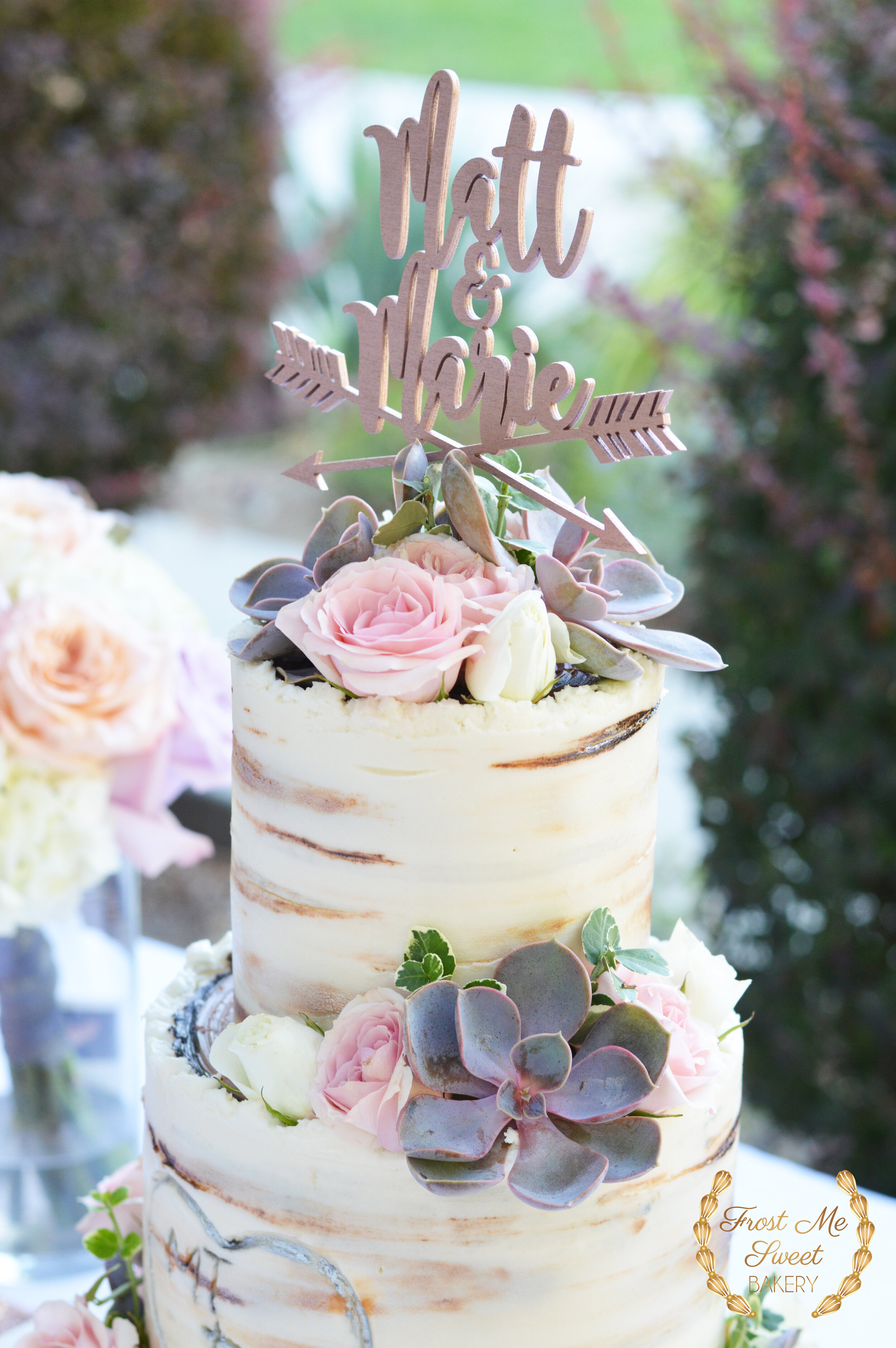 Birch tree wedding cake