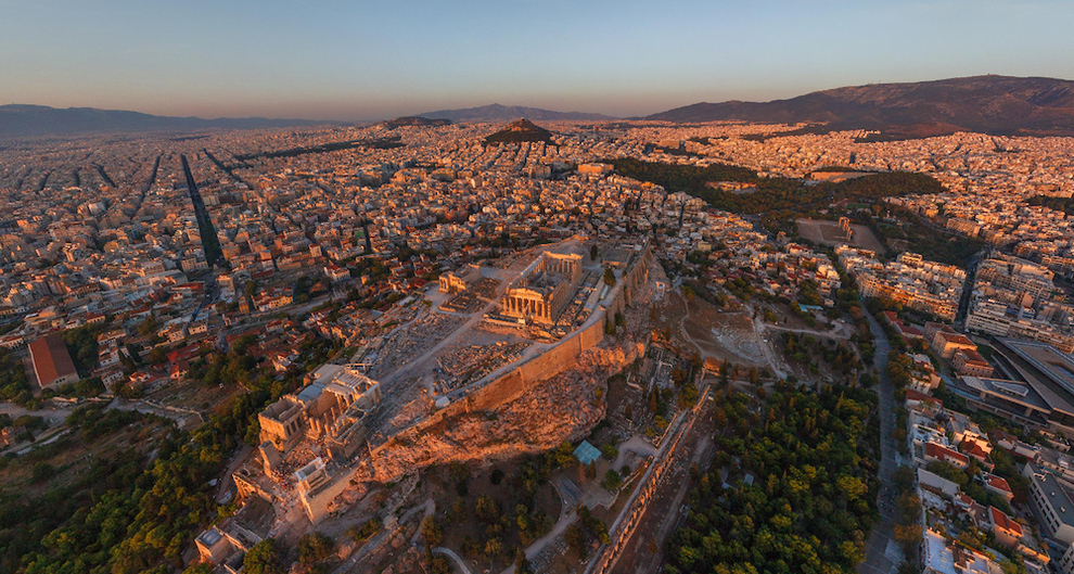 The Acropolis of Athens, Greece The Acropolis in Athens dates back to the 5th century BC. It was initially situated on the edge of the town of Athens.