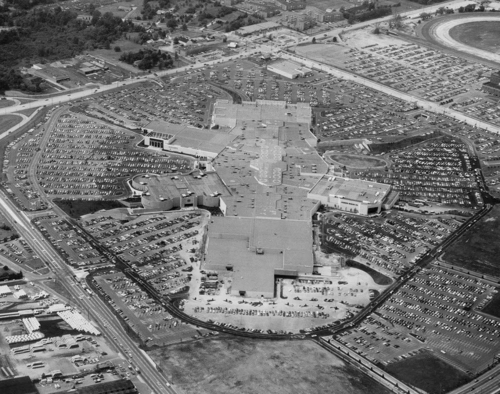 Aerial Photo of Randall Park Mall in the 1970's.