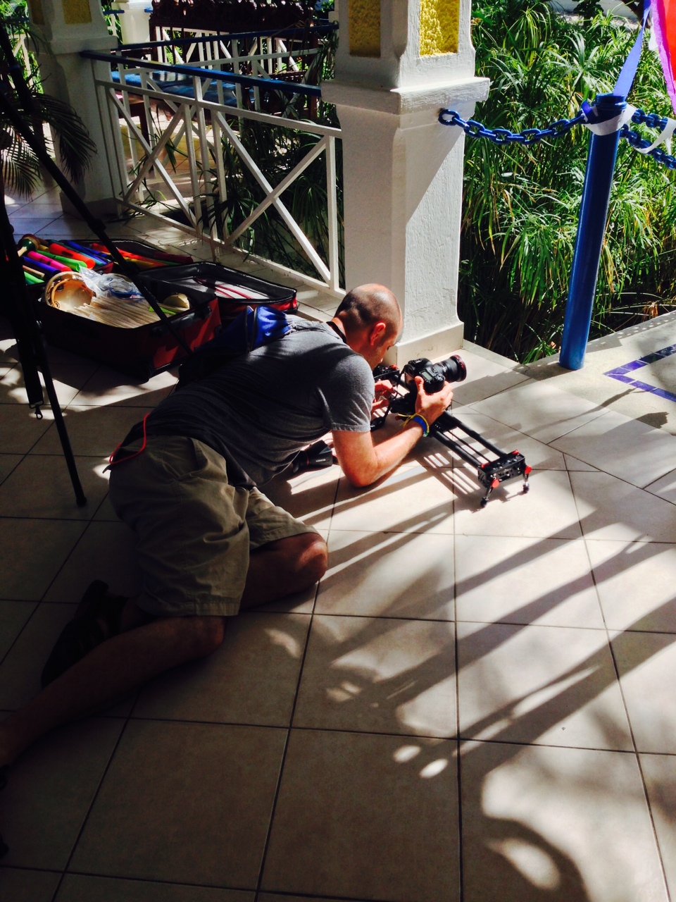 Testing out a slider before the kids arrive