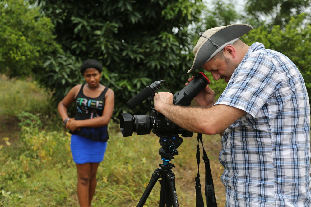  Shooting footage on a cherry farm outside of Santo Domingo, Dominican Republic. 