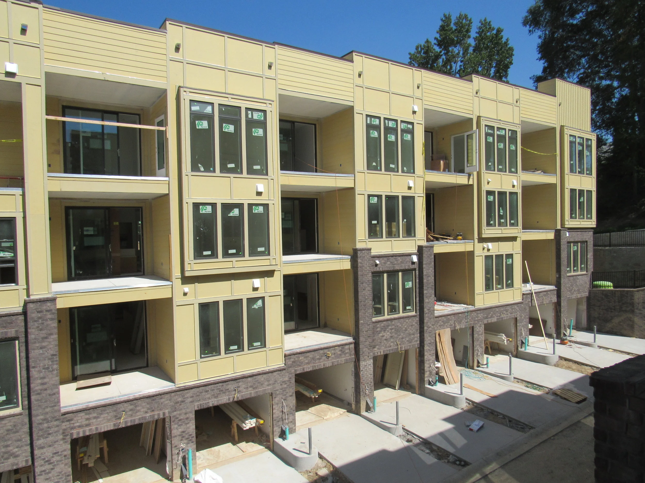  rear elevation of building 300, mid-construction 