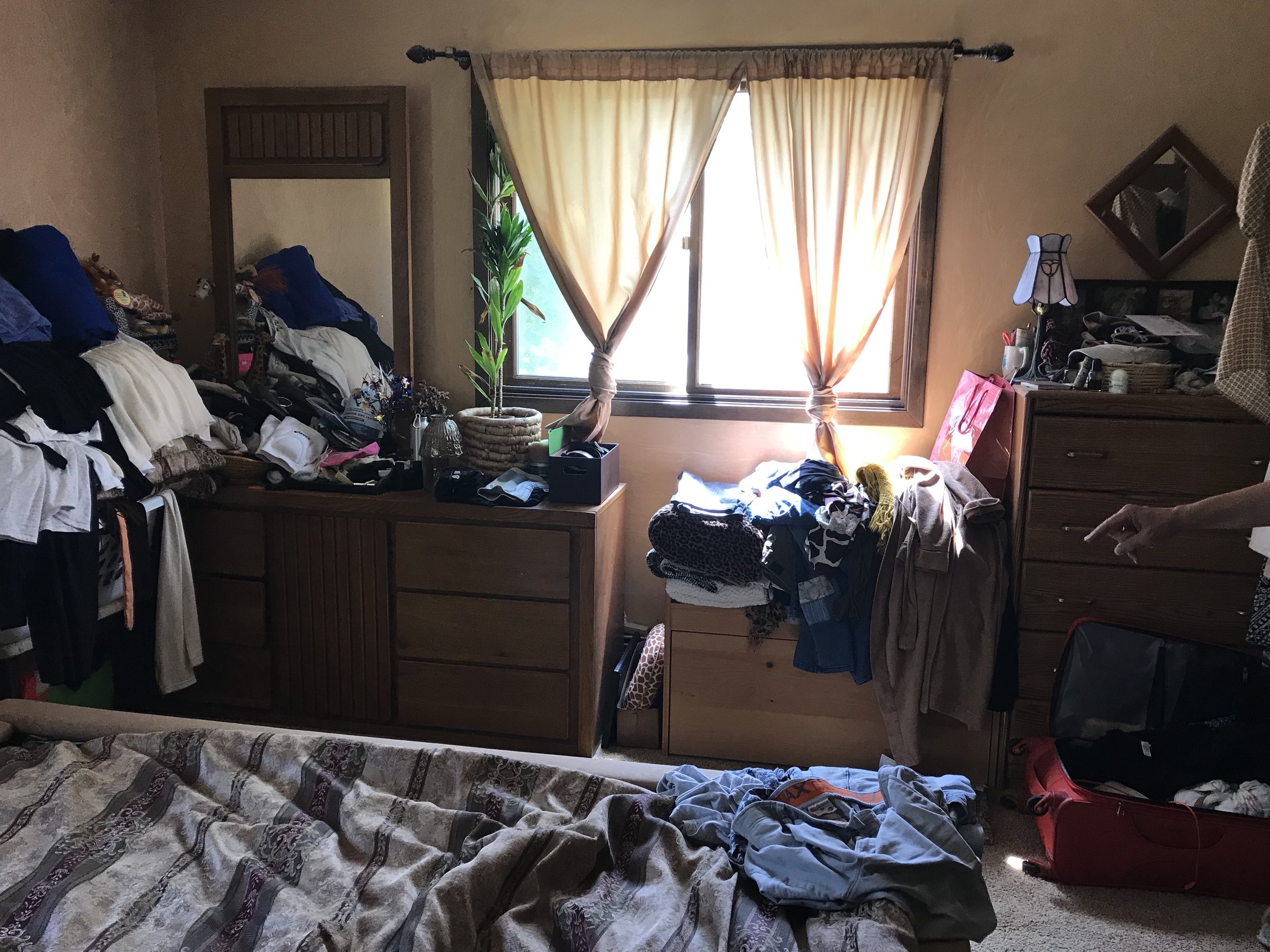 Before - Bedroom Decluttered