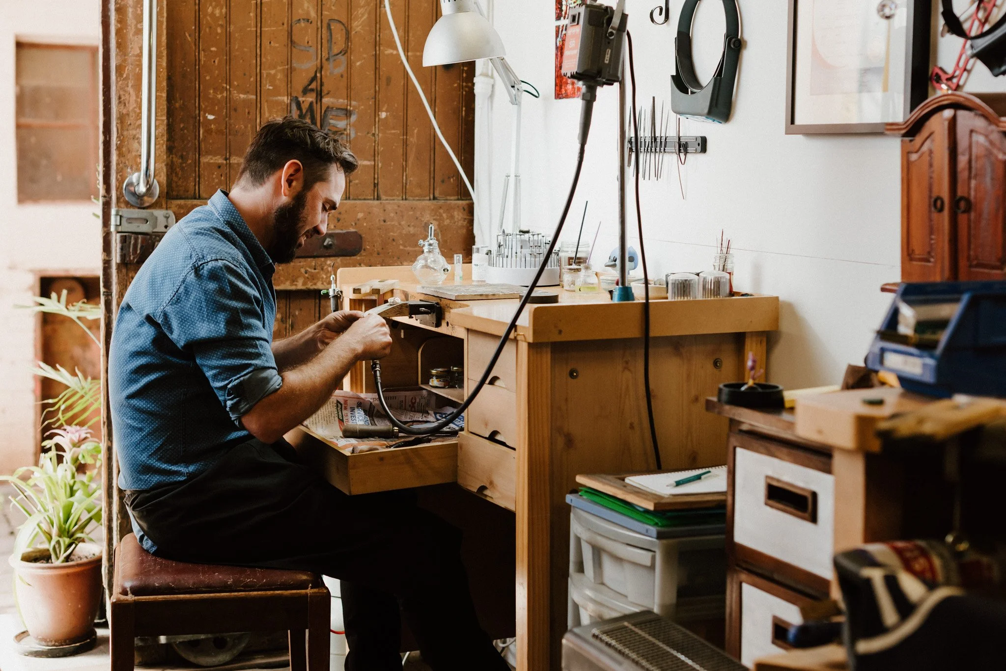 //environmental portraits of jewller orion joel, for the book 'made to last' //