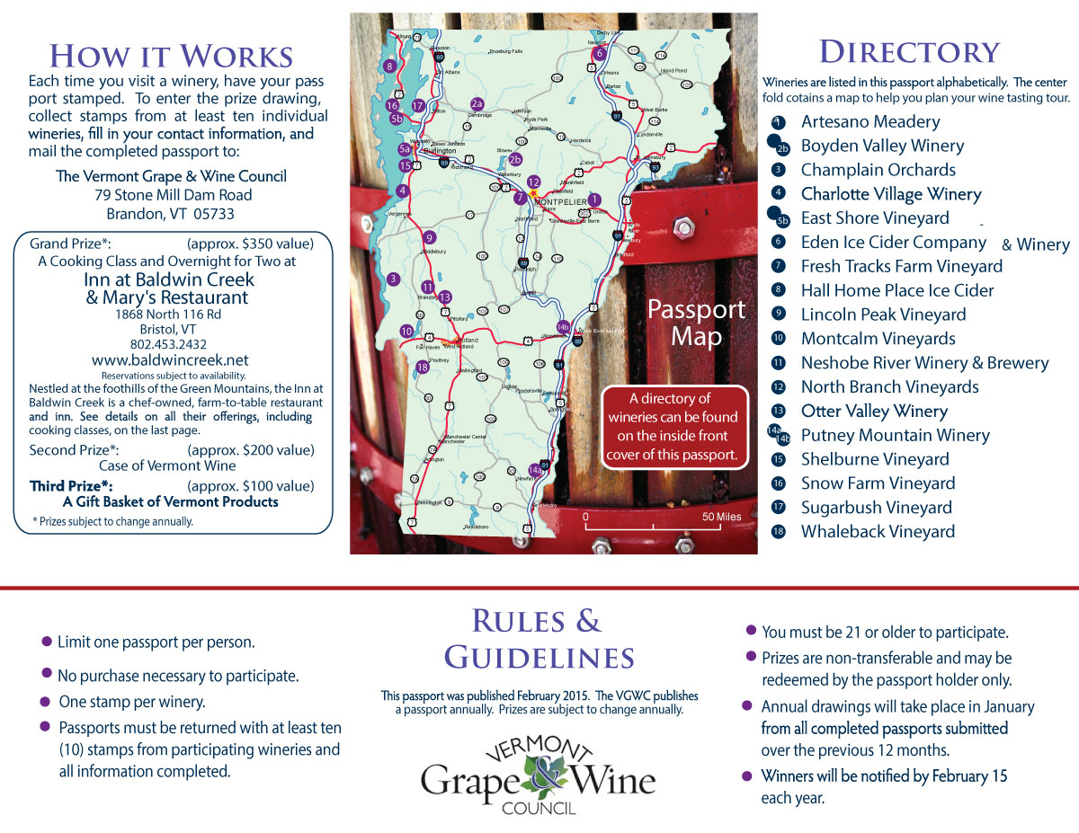 The Vermont Winery Passport