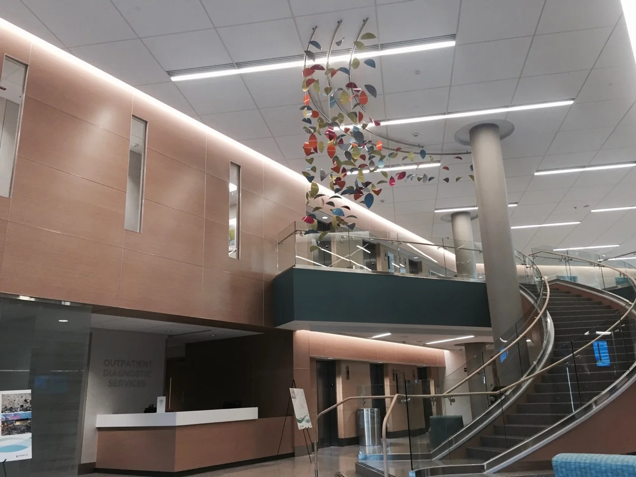 Curved Chandelier Ceiling Sculpture