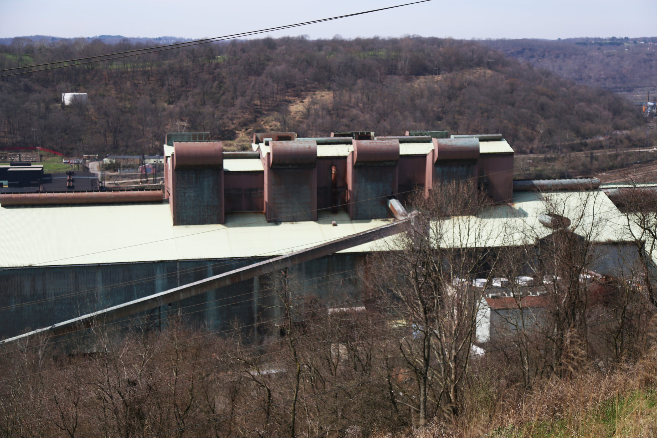  An aerial view of the closed part of the steel mill. Weirton Steel officially declared bankruptcy in 2003 and has been downsized several times since then. 