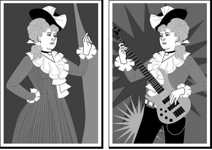 Madame de Jos Bleau & Sammi Spangles. For The Lifted Brow , 2009