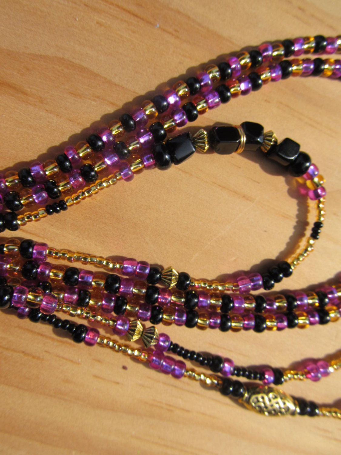 The Colour Purple African Waist Beads 3 Strands per set 