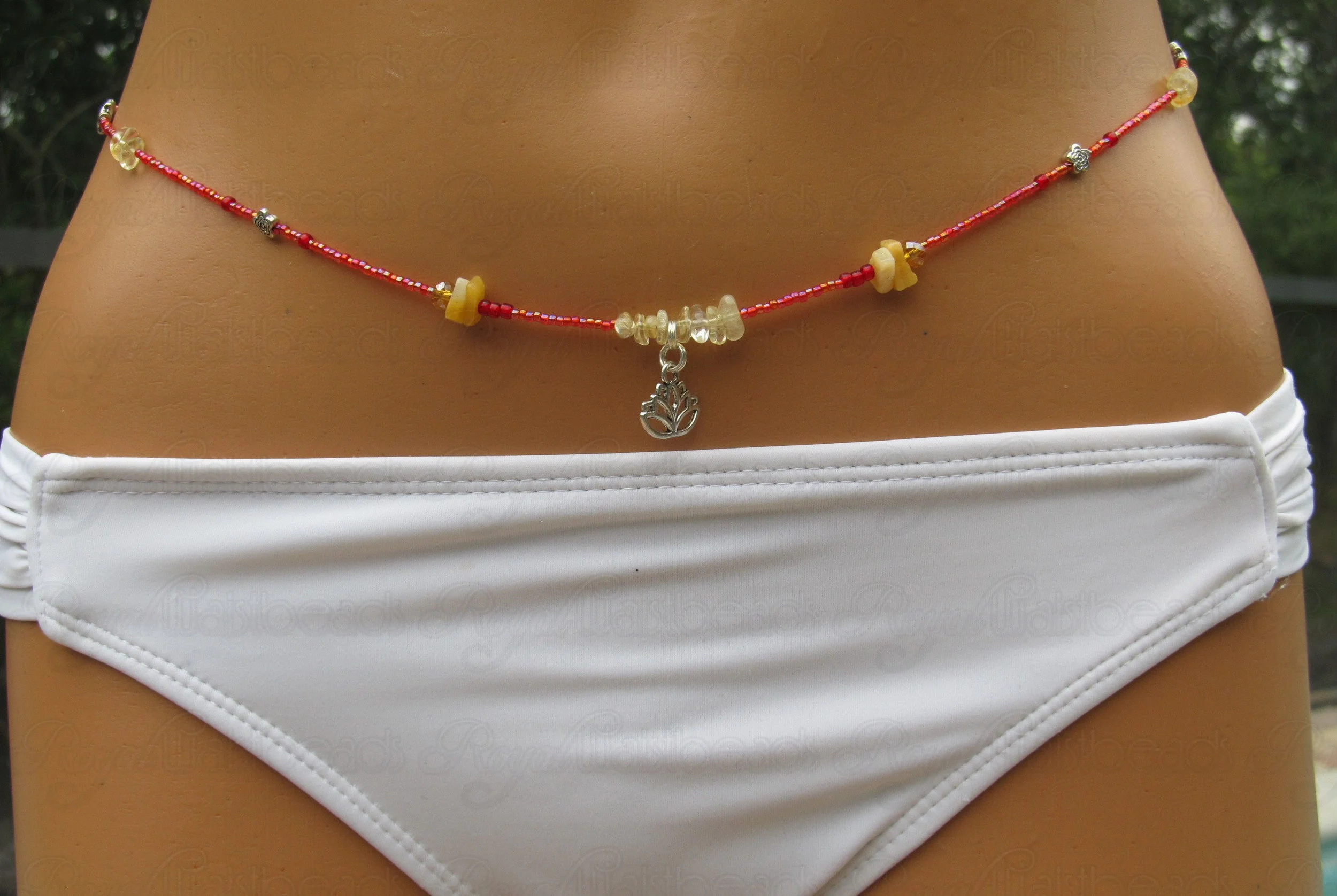 Fertile Grounds Fertility Citrine and Yellow Jade Waistbeads
