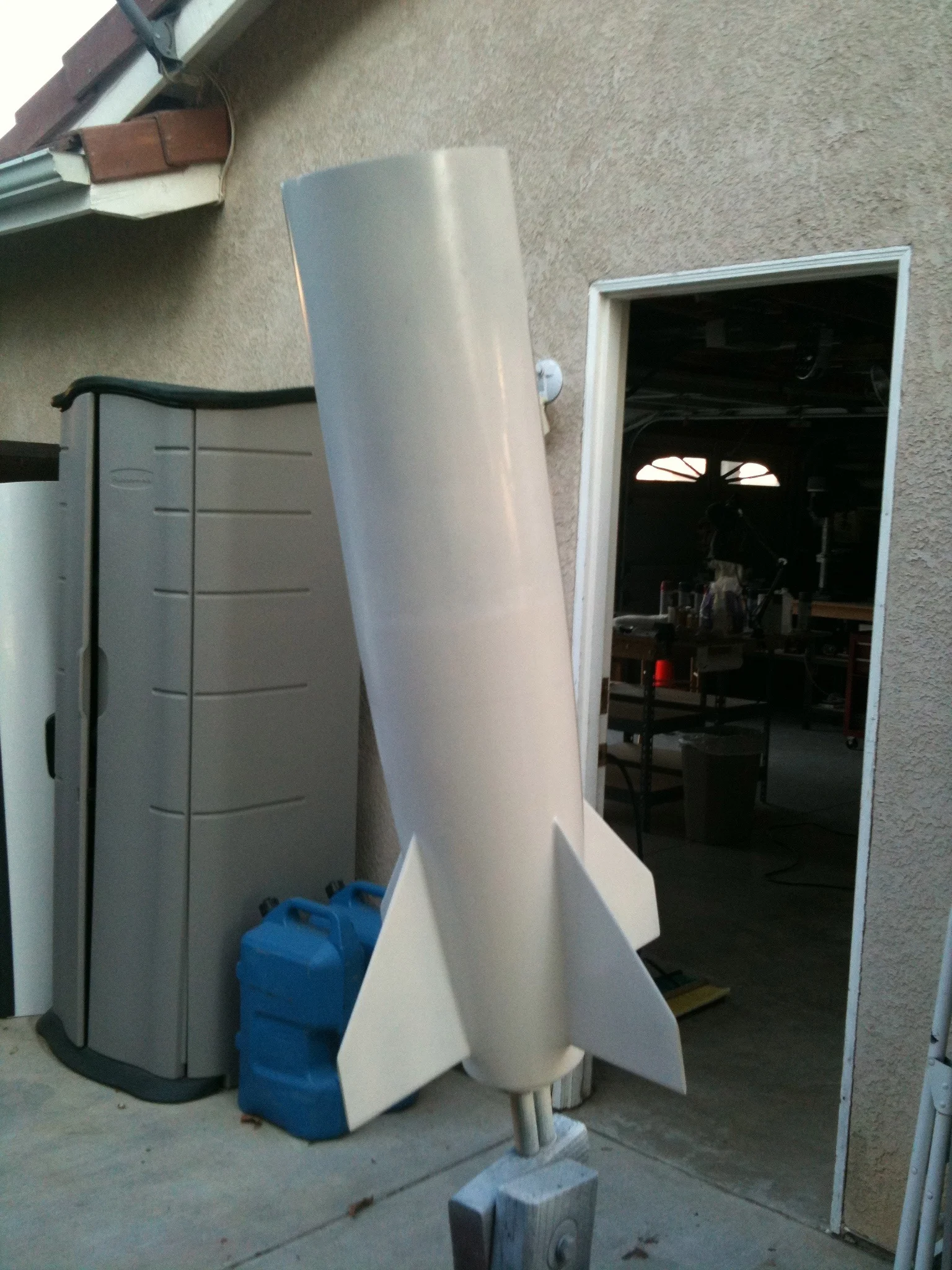 A primer coat of paint is added. 