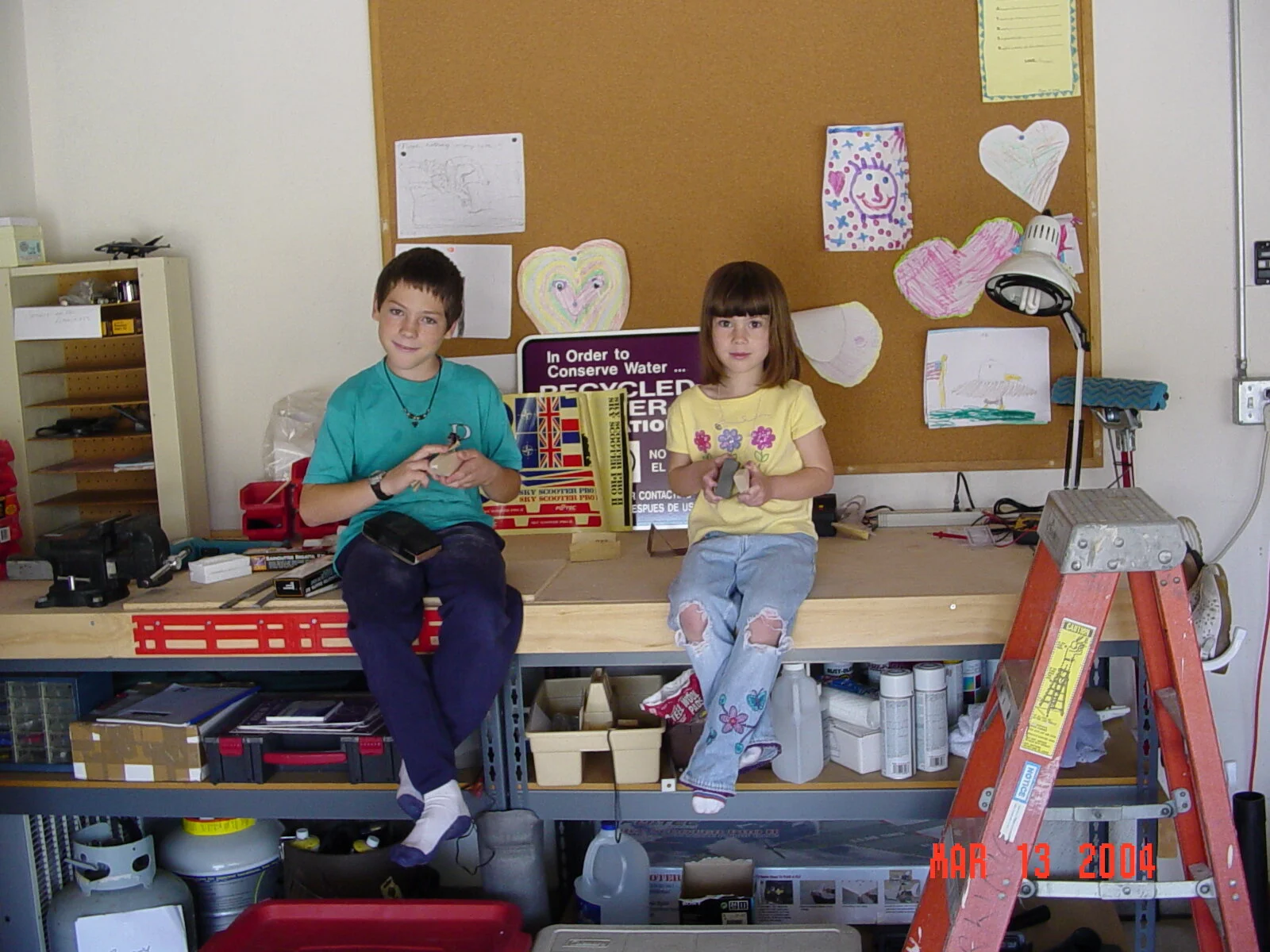 Bryan & Amy Working on Boats.JPG