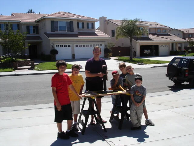 Boy Scout Meeting - Rockets June 2005.JPG