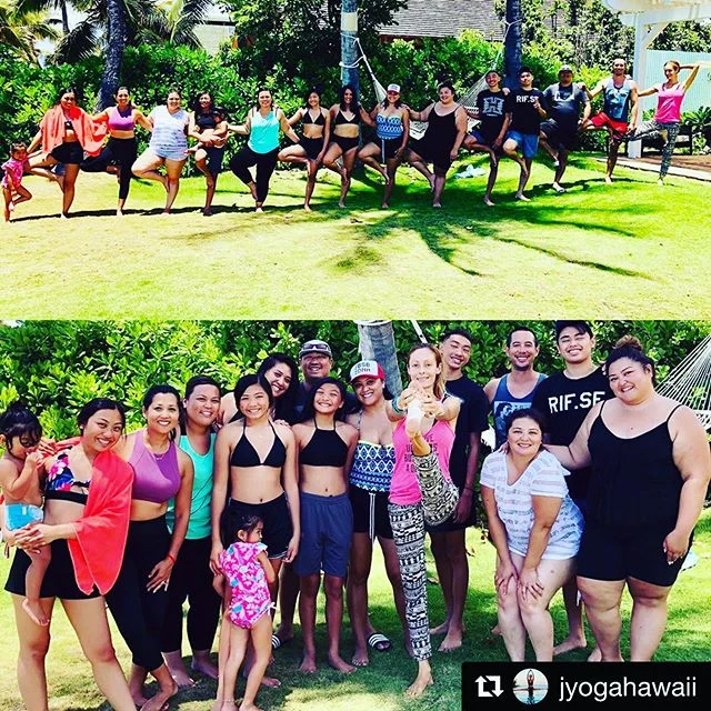 We ❤️ Yoga!
.
😊Thank you yogis for practicing with us and our fabulous yoga teacher Jenia @jyogahawaii 🙏🏽
.
🌺 Wishing everyone a Happy Aloha Friday 🕉
.
#Repost @jyogahawaii with @get_repost
・・・
Last day of yoga today with this cool family. Flo Yoga Hawaii rocks. Working with your company is always such a wonderful experience.🦋💚❣️